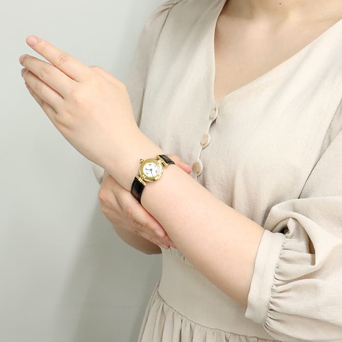 Cartier マストコリゼ ヴェルメイユ ヴィンテージ 腕時計 アイボリー Cartier カルティエ マストコリゼ ヴェルメイユ アイボリー