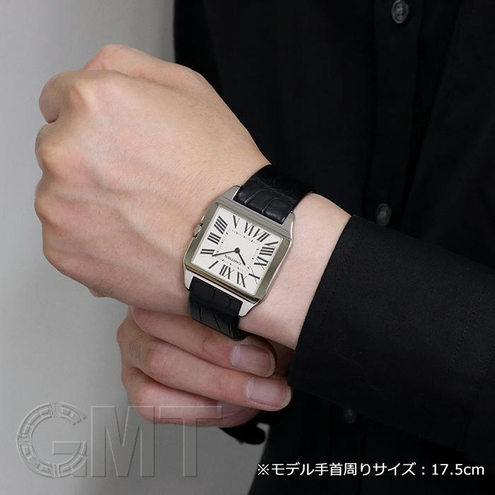 カルティエ サントスデュモン LM W2007051 ホワイトゴールド CARTIER 中古メンズ 腕時計 送料無料  :3717014058657:GMT 時計専門店 通販 