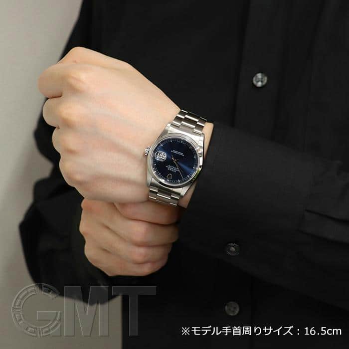 ROLEX ロレックス デイトジャスト 16200 ブルー 保証書2004年 F