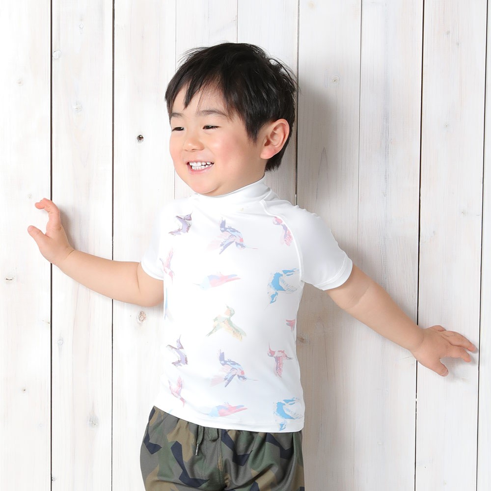【7/1はP5倍】【アウトレット価格】HEAZEL ラッシュガード キッズ 半袖 スタンドカラー 子供 UPF50+ ベビー 男の子 女の子 水陸両用 | HEAZEL | 11