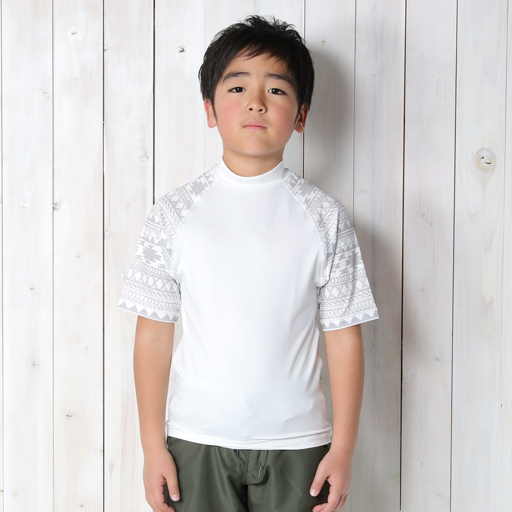 【7/1はP5倍】【アウトレット価格】HEAZEL ラッシュガード キッズ 半袖 スタンドカラー 子供 UPF50+ ベビー 男の子 女の子 水陸両用 | HEAZEL | 16