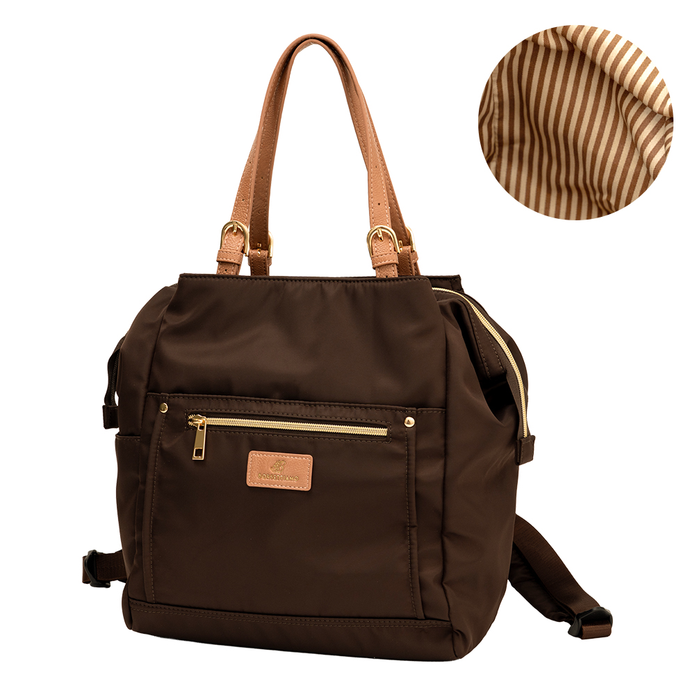 【美品】anvai アンバイ 2way リュック トートバッグ ナイロン 本革 2way リュック レディース 軽量 A4 ナイロン トートバッグ 軽い
