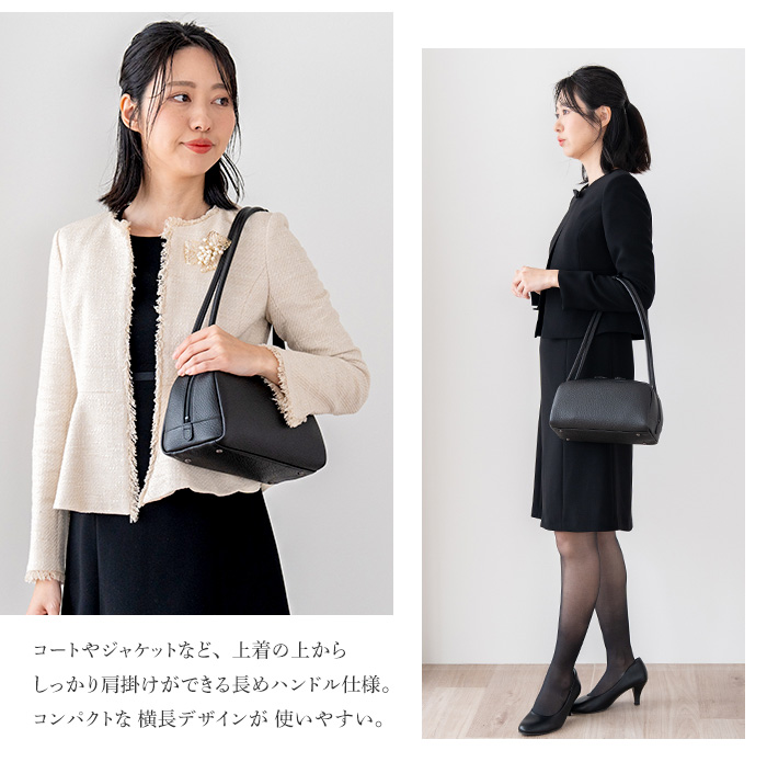 SACURA（サクラ） 日本製 ハンドバッグ レディース 本革 黒 フォーマル