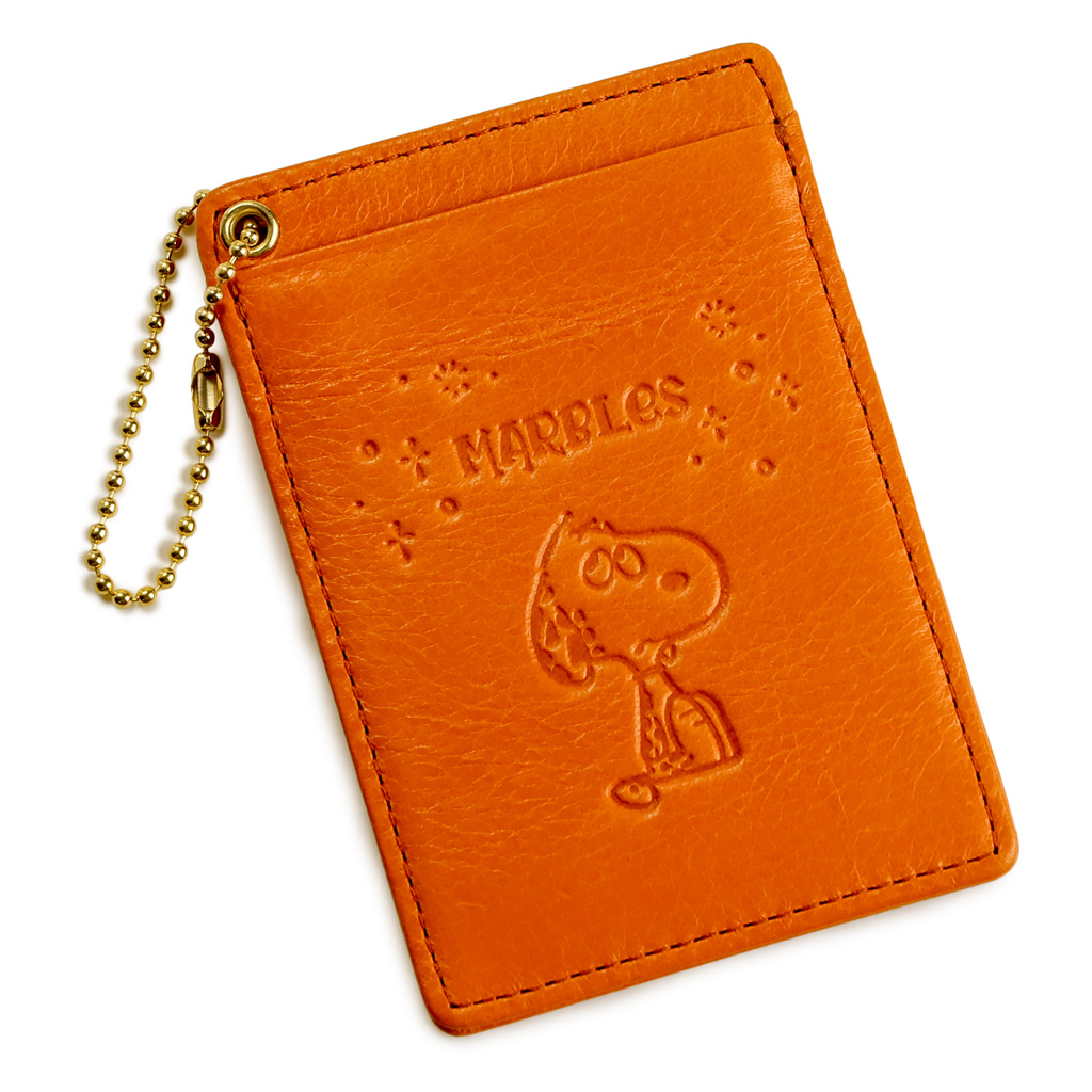 SNOOPY（スヌーピー） 単パスケース 定期入れ レディース 本革 スリム