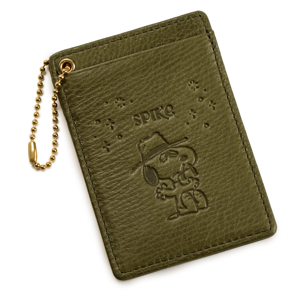 SNOOPY（スヌーピー） 単パスケース 定期入れ レディース 本革 スリム