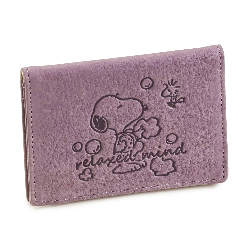SNOOPY（スヌーピー） 二つ折りパスケース 定期入れ レディース 本革