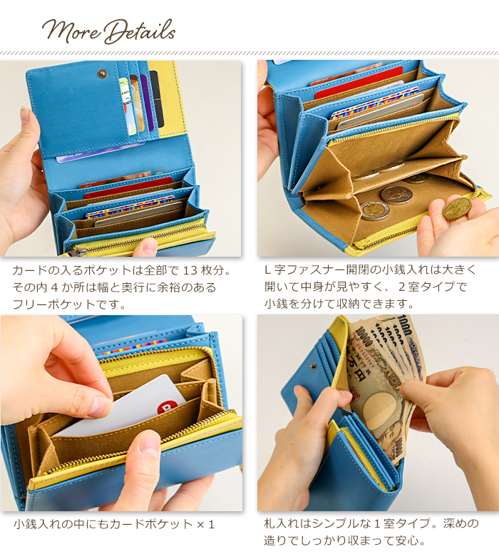 moz 財布 レディース 二つ折り財布 モズ 本革 かぶせ 革