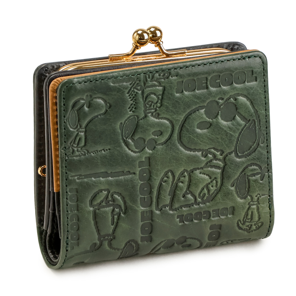 SNOOPY（スヌーピー） 財布 革 レディース 二つ折り財布 本革 がま口