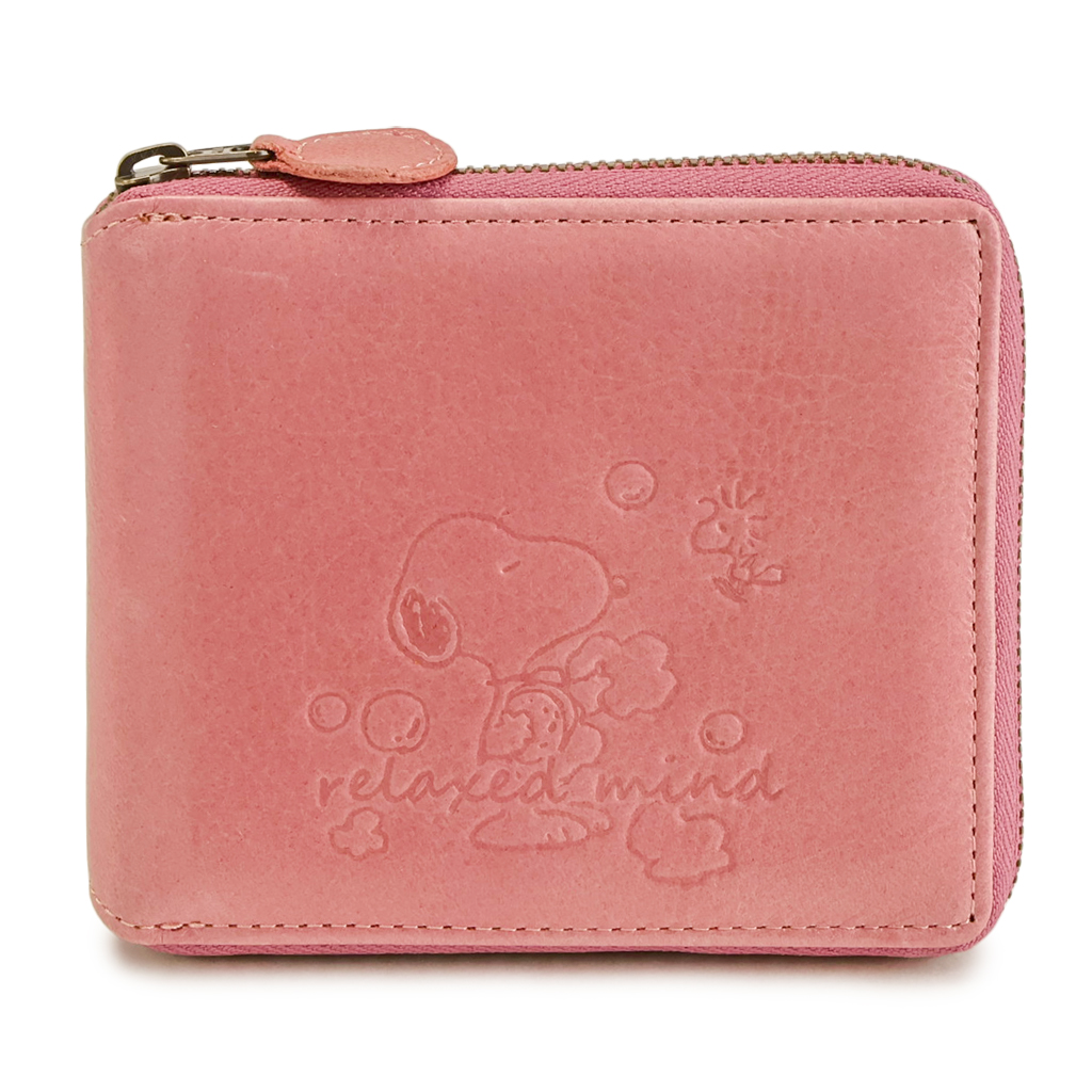 SNOOPY（スヌーピー） 二つ折り財布 コンパクト レディース 本革