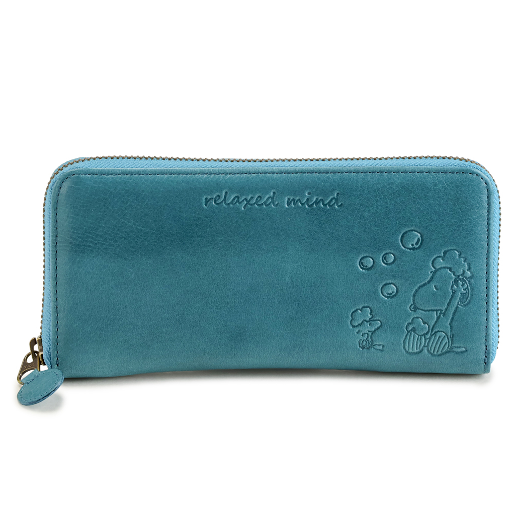 SNOOPY（スヌーピー） 長財布 レディース 本革 スリム ラウンド