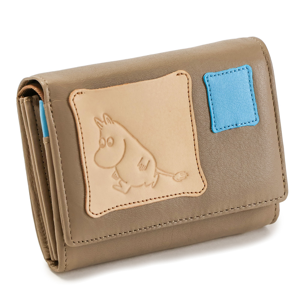 MOOMIN ムーミン 二つ折り財布 本革 カブセ レディース 革 ムーミン グッズ スナフキン ミ...
