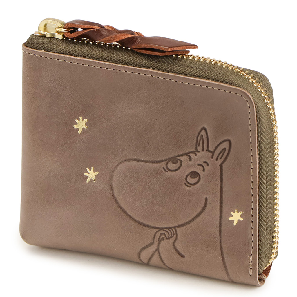 minminページ MOOMIN（ムーミン） ミニ財布 L字ファスナー コンパクト 本革