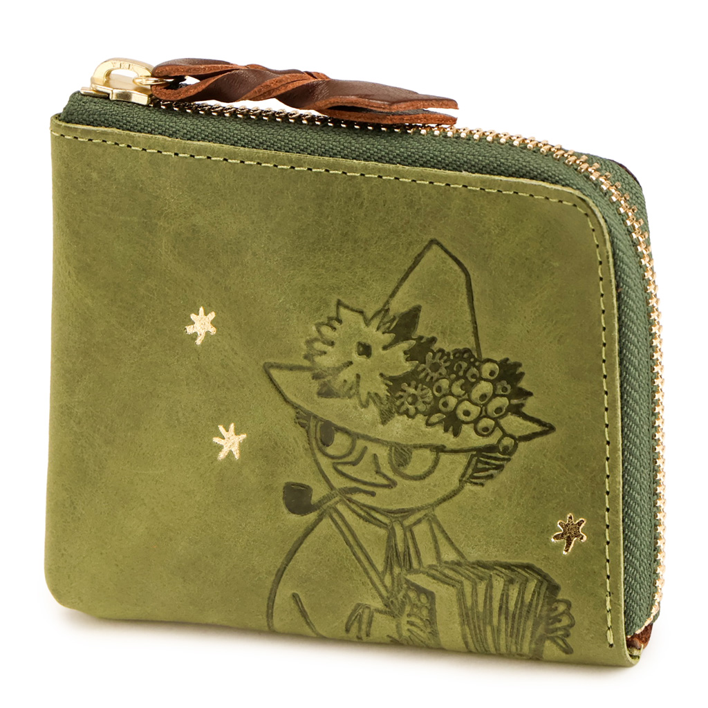 MOOMIN（ムーミン） ミニ財布 L字ファスナー コンパクト 本革