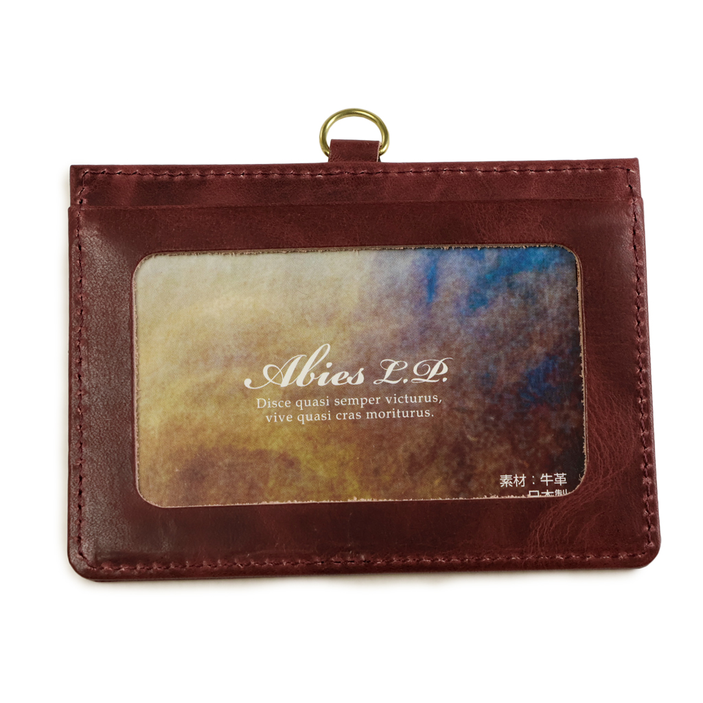 ABIES L.P. IDカードケース メンズ 本革 横型 IDカードホルダー 革
