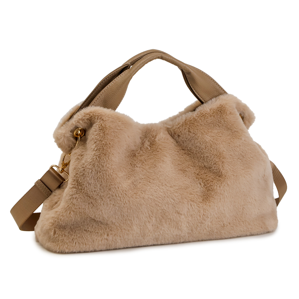 PRAGMA（プラグマ） ファーバッグ トート ショルダー 冬バッグ 2way 冬