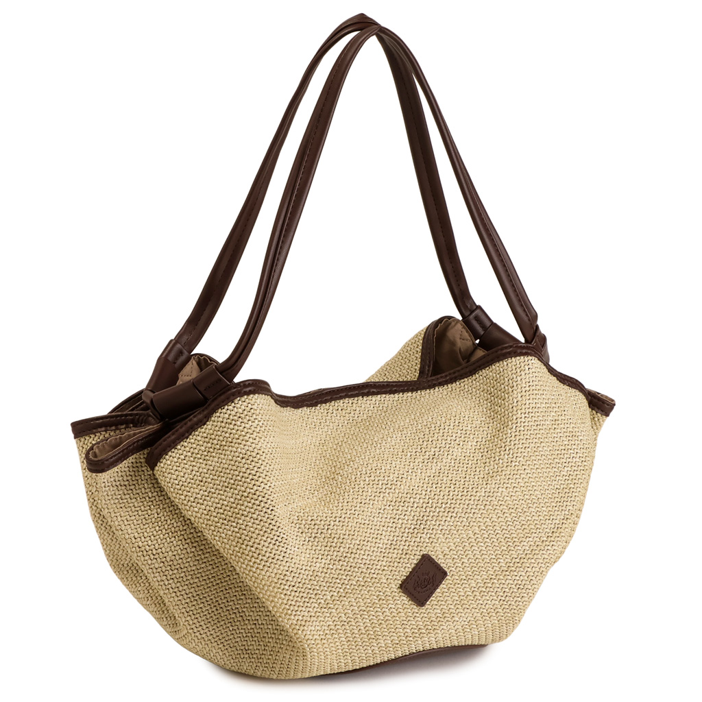 トートバッグ レディース かごバッグ 夏 バッグ 小さめ 軽量 肩掛け 軽い カゴ バック サマーバッグ マチ広 ナチュラル おしゃれ きれいめ ブランド PRAGMA | PRAGMA | 01