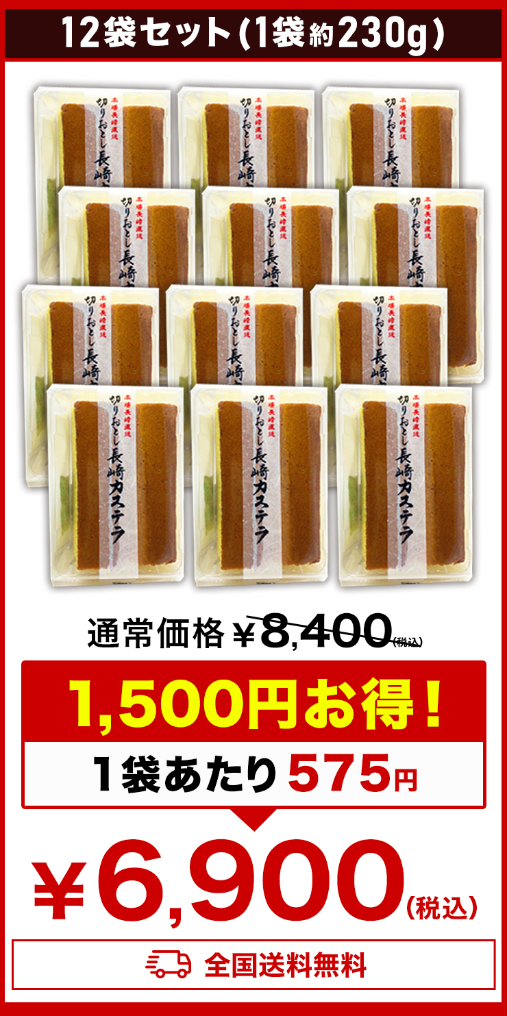 12袋 長崎カステラ切り落とし カステラ かすてら 訳あり お徳用 切れ端