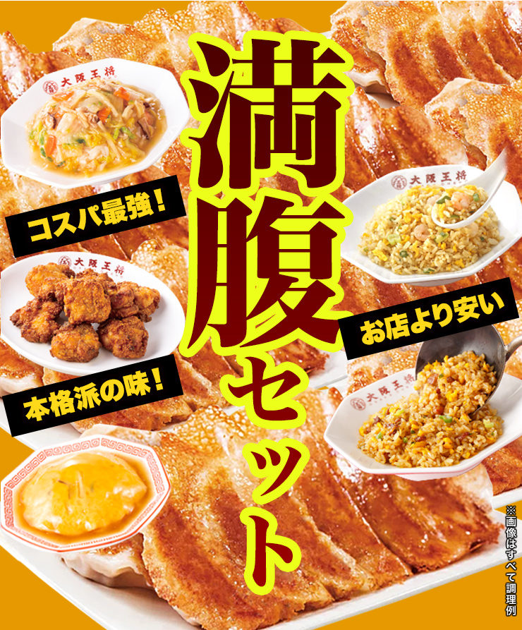 合計4.1kg超 大阪王将5種満腹セット 天津飯 唐揚げ から揚げ 餃子