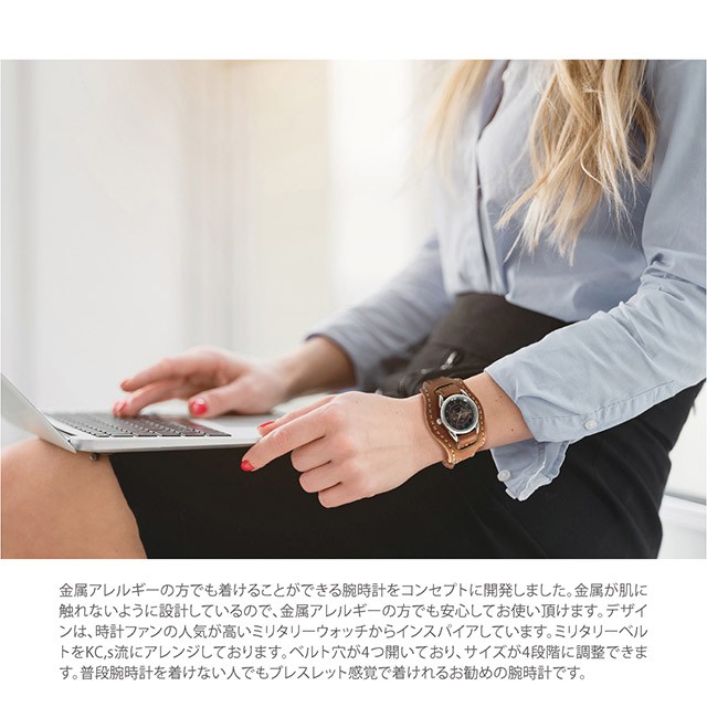 腕時計 メンズ レディース 本革 革 レザー KC,s ケーシーズ