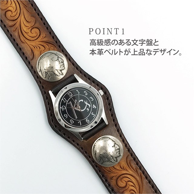 腕時計 メンズ レディース 本革 革 レザー KC,s ケーシーズ