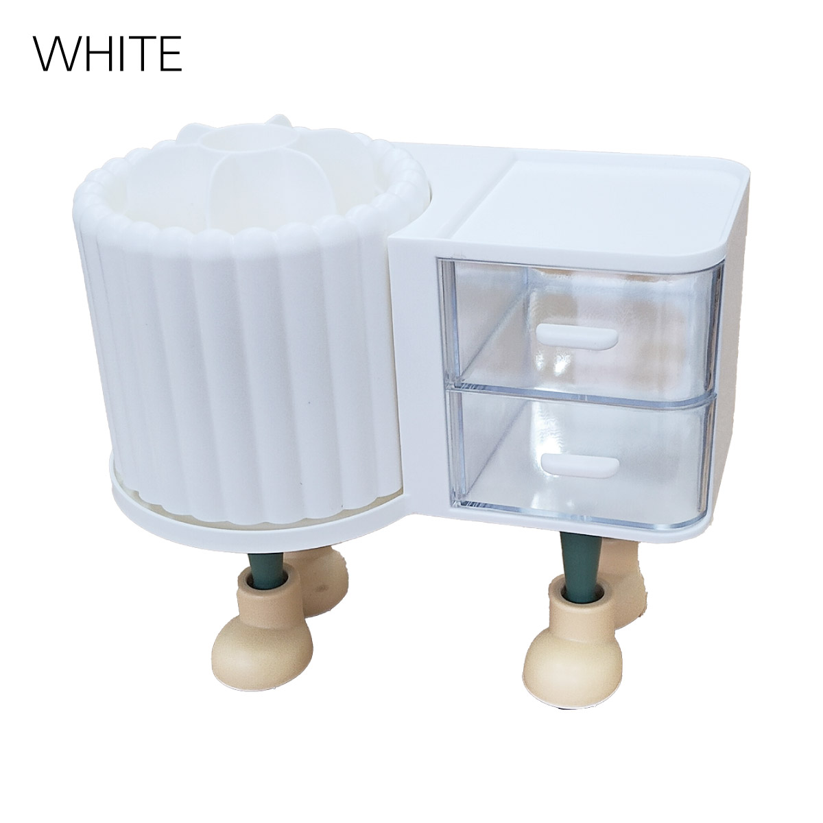 ペンスタンド 足つき 360度回転 ペン立て ペンケース 卓上収納