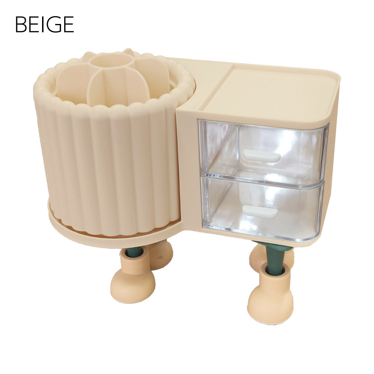 ペンスタンド 足つき 360度回転 ペン立て ペンケース 卓上収納