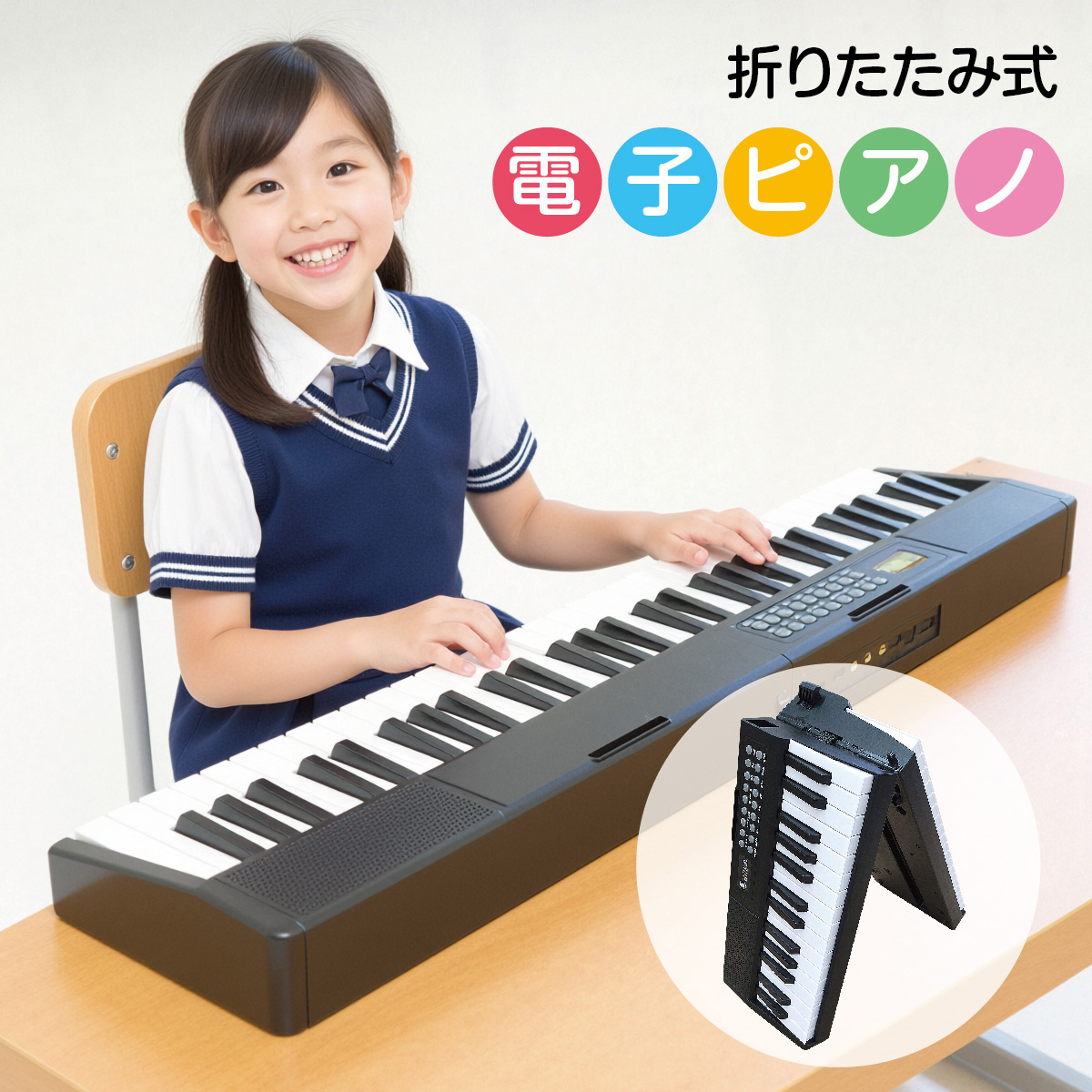 爆買♪sale(・∀・)/電子ピアノ 折りたたみ 入門練習 新学期 新生活 超