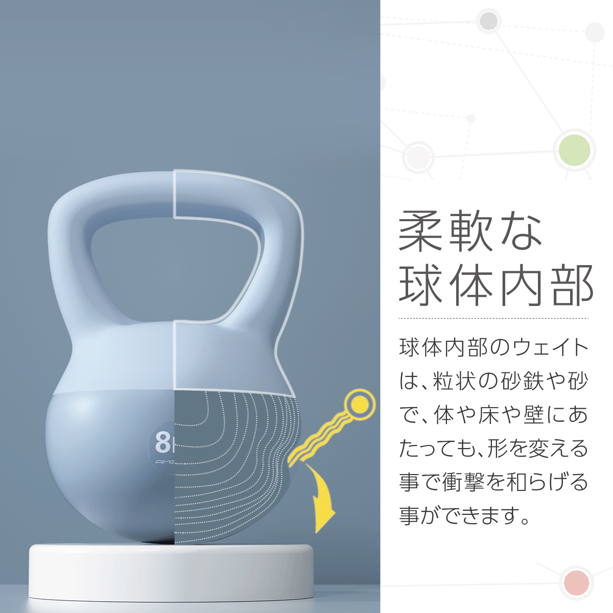 ソフトケトルベル 筋トレ ソフト ダンベル 4kg 6kg 8kg