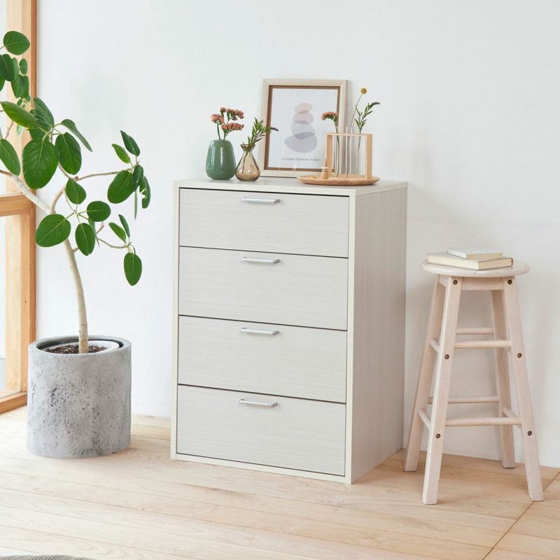 白井産業 フルニコ チェスト FUL-8055H NA DK WHFULLNICO : インテリア