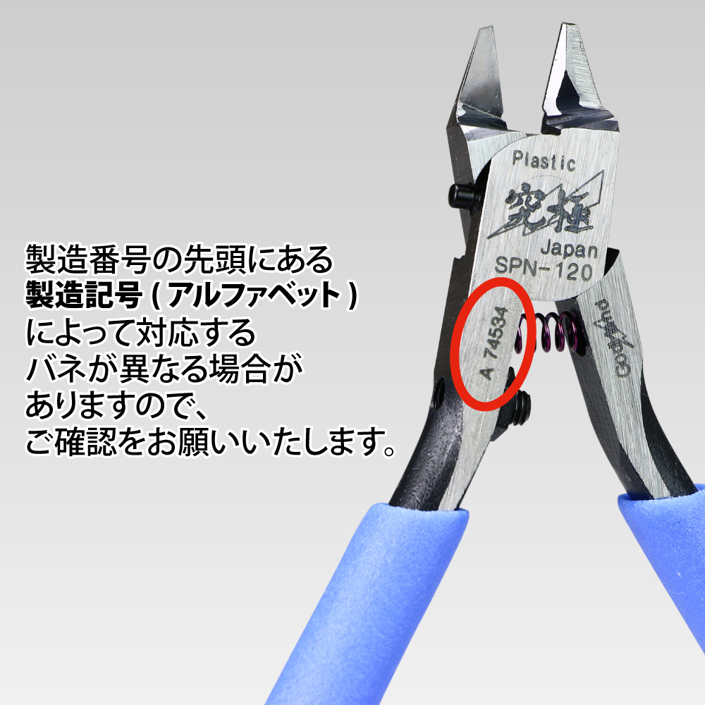 ニッパーの製造記号