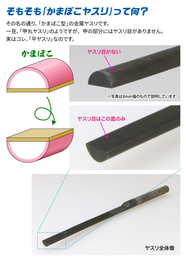 かまぼこヤスリ 5mm 単目 細目 ゴッドハンド