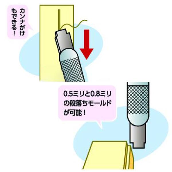 BMCダンモ 段落ち幅 0.5mm 0.8mm スジボリ堂 取寄品 : ゴッド