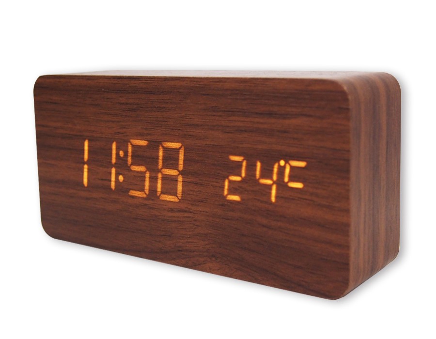 置き時計 デジタル 北欧 置時計 おしゃれ シンプル モダン ウッド 木目 ナチュラル 時計 長方形 テーブルクロック ブラウン デザイン 目覚まし 卓上 木目調 Cl T 04 Gogo 通販 Yahoo ショッピング