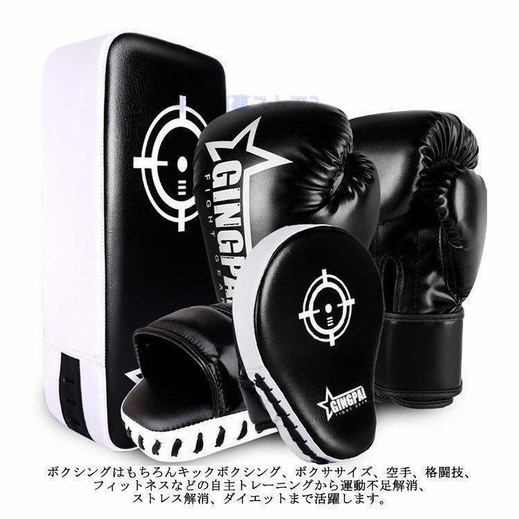 セット ボクシング 子供用 キックボクシングパッド 大人用 グローブ 武術 ボクシンググローブ キックミット テコンドー ミット 武術 練習用 空 |  | 01