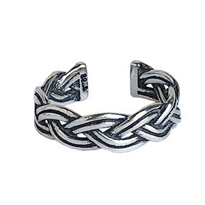 シルバー925 デザインピンキーリング フリーサイズ ワンノット