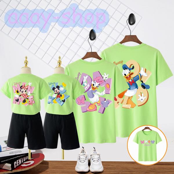 ミッキーマウス 親子T-shirt Tシャツ トップス カットソー カップル メンズ レディース パパ ママ 親子ペア 男の子 女の子 親子服お揃い｜gokigen-store｜06