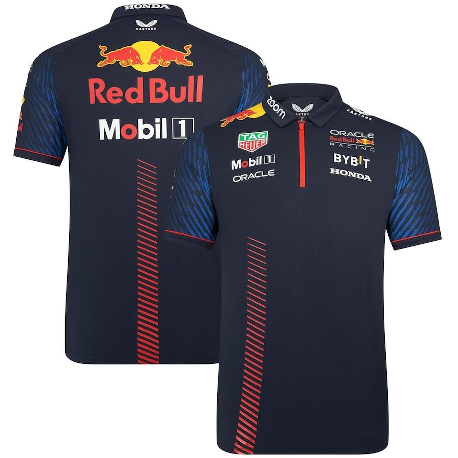 レッドブル チーム POLO 新しい F1 レーシング スーツ Tシャツ半袖チーム メンズ フェルス...