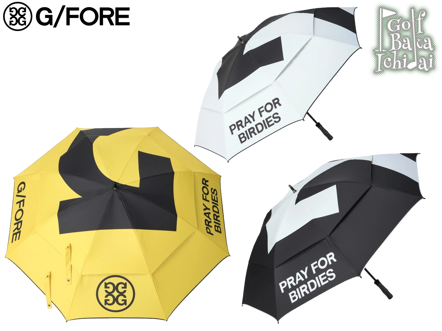 U09】【新品】【傘】G FORE / ジーフォア QUARTER G umbrella ゴルフ傘