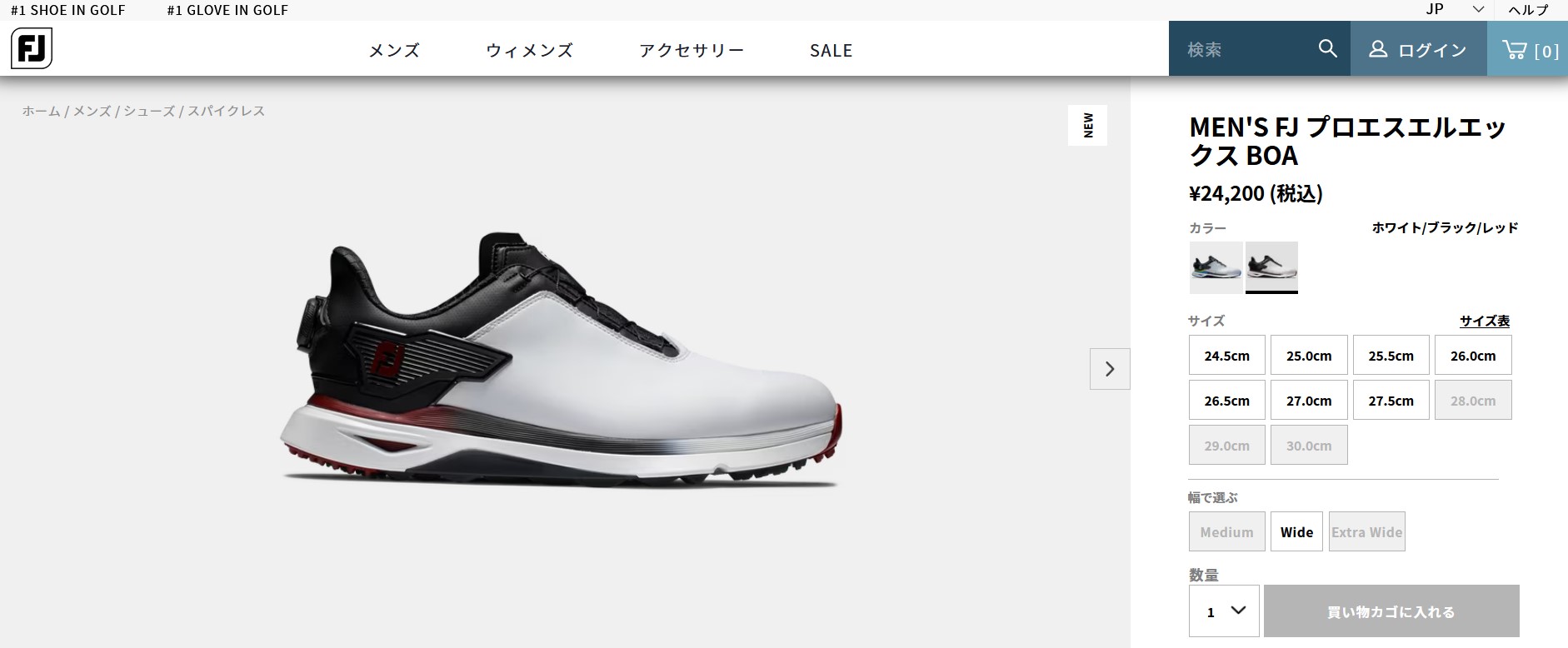新品】【メンズ】【ゴルフシューズ】フットジョイ MEN'S FJ プロ