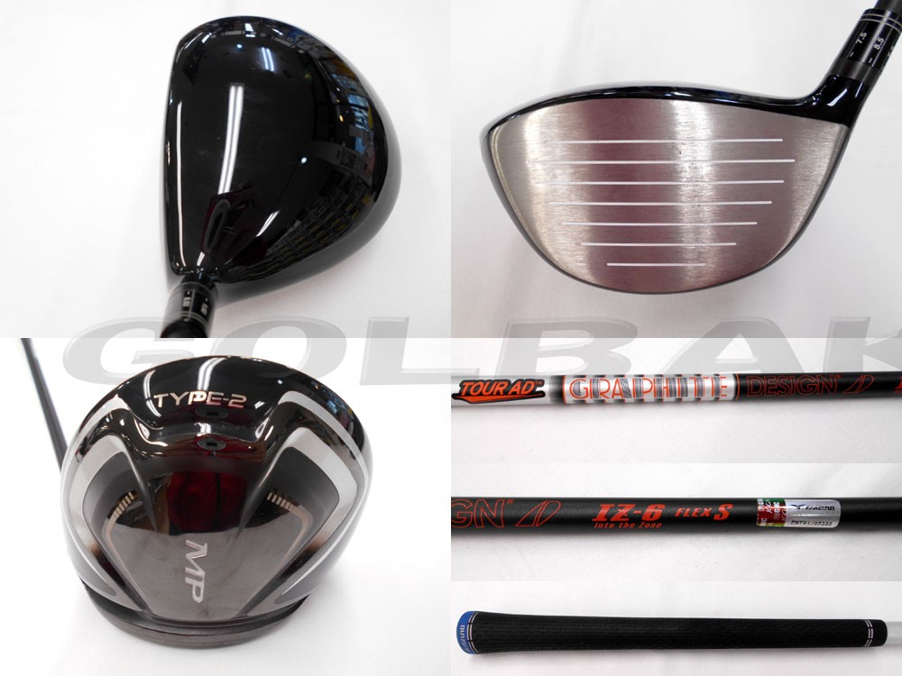 MIZUNO - ミズノ ドライバー MP TYPE-2 ロフト可変式    純正ツアーAD MP TYPE-2 ドライバー（TOUR AD J-D1 カーボンシャフト付