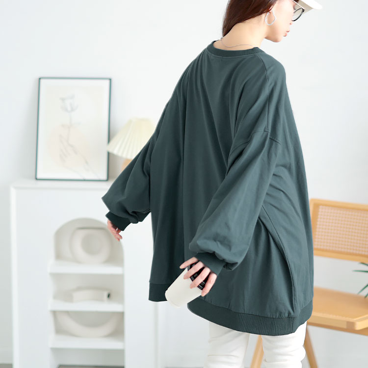 Vネックドルマンチュニック