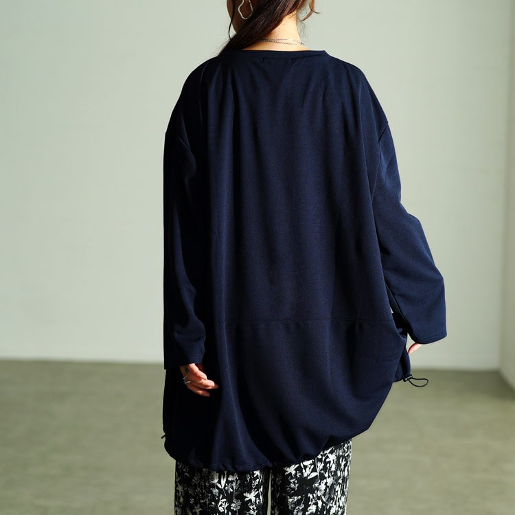 Vネックバックドロストチュニック