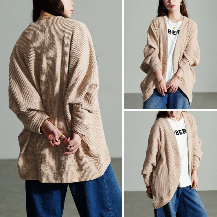 ワッフルドルマンカーディガン