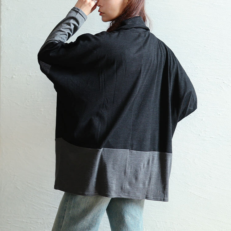 静電気防止オフタートル配色切り替えドルマン＆ロンT2点セット