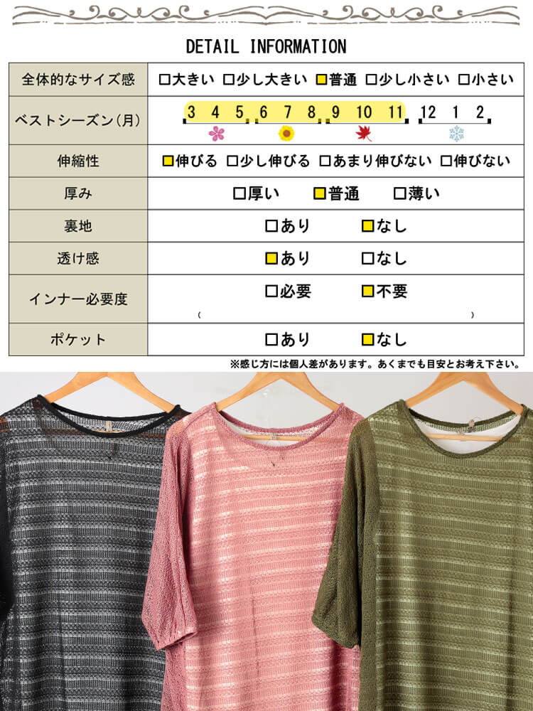 レース編みドルマン＆タンクトップ2点セット