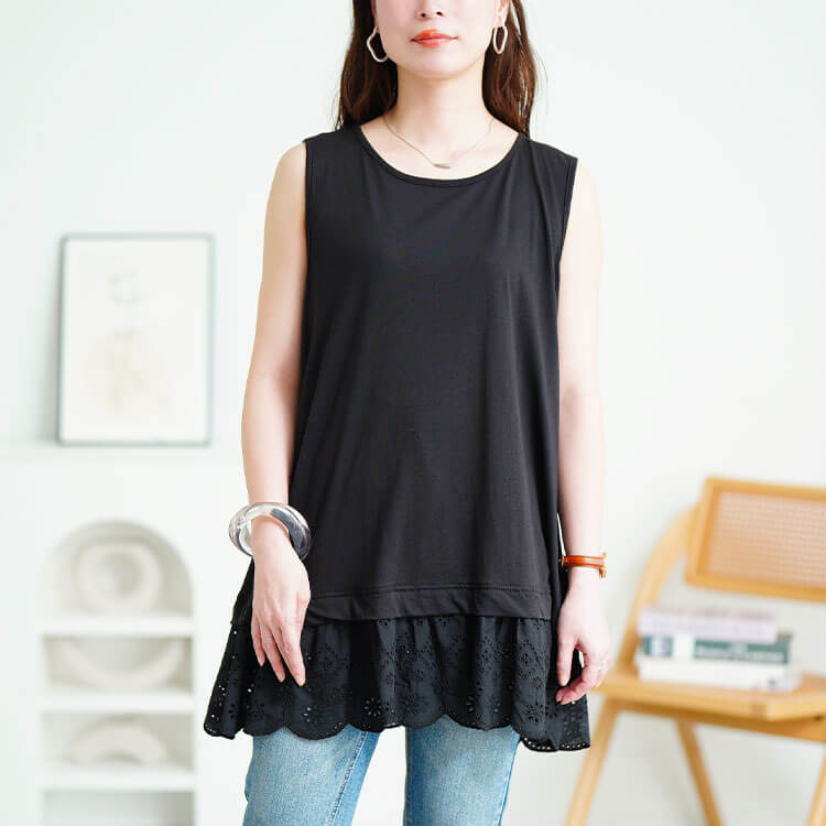 HeRIN.CYE | American sleeve tank top (タンクトップ ) |SHEL