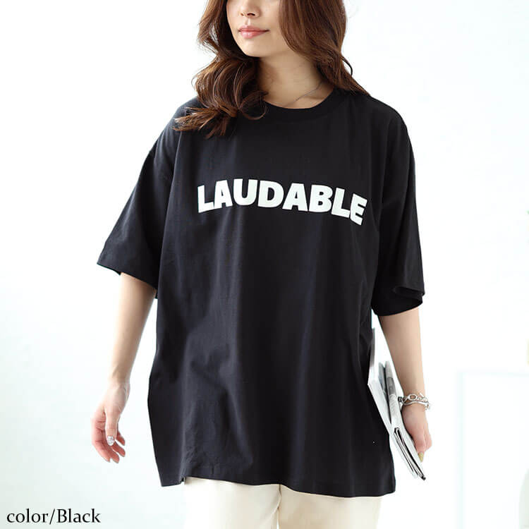 GOLDEN . Tシャツ・カットソー セール】箔プリントロゴTシャツ（Tシャツ/カットソー）｜gossara