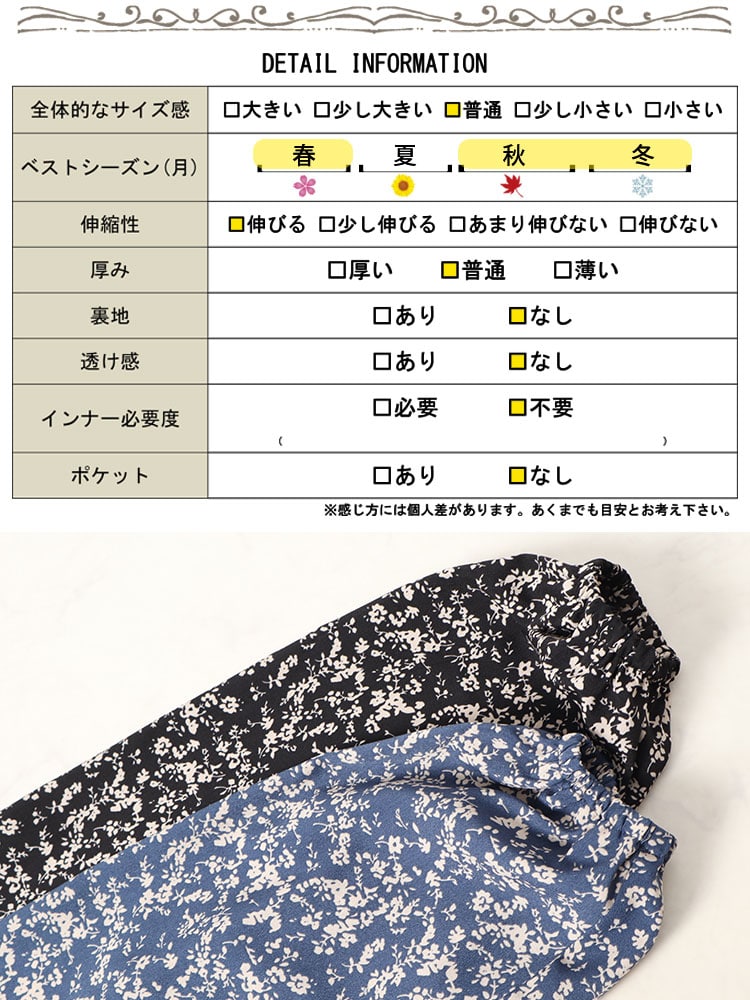 小花柄カシュクールワンピース