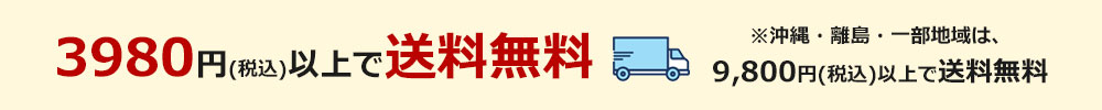 3980円以上で送料無料