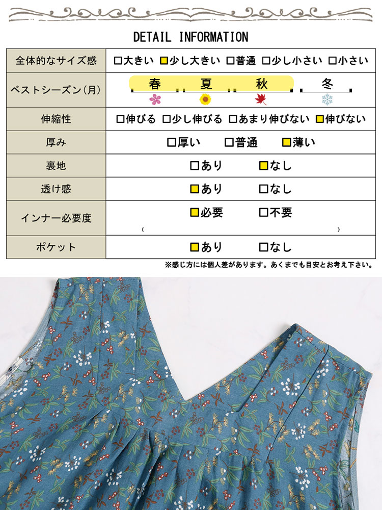 ZARA - 【ザラ】コットン ボタニカル柄 ノースリーブ ワンピース